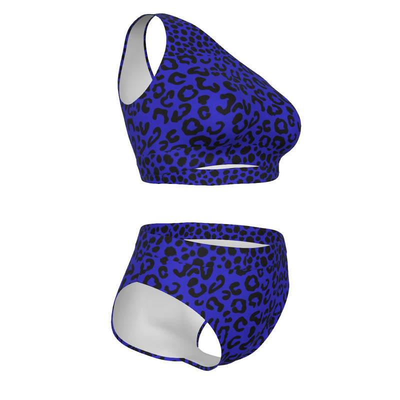 (PREORDER) Wild Feline Dual Print One-Shoulder Bikini