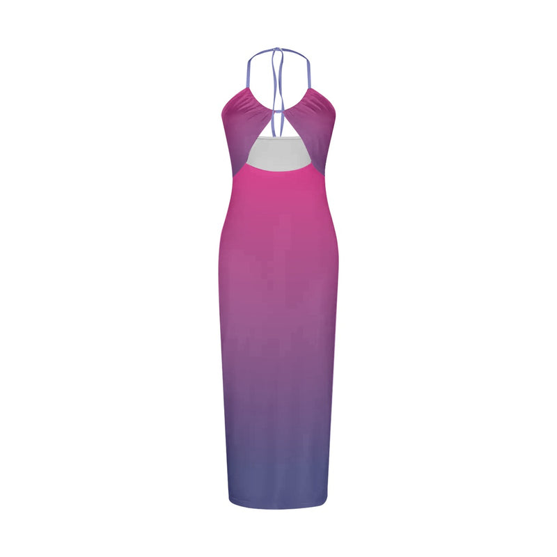 (PREORDER) Sultry Ombre Cutout Maxi Dress